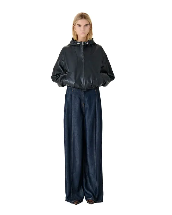 Wide Leg Denim Pants 3 Image