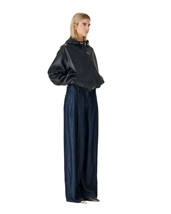 Wide Leg Denim Pants 4 Image