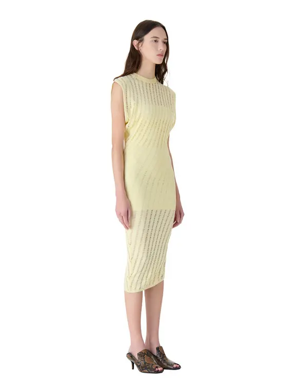 Openwork Knit Midi Dress  3 Image