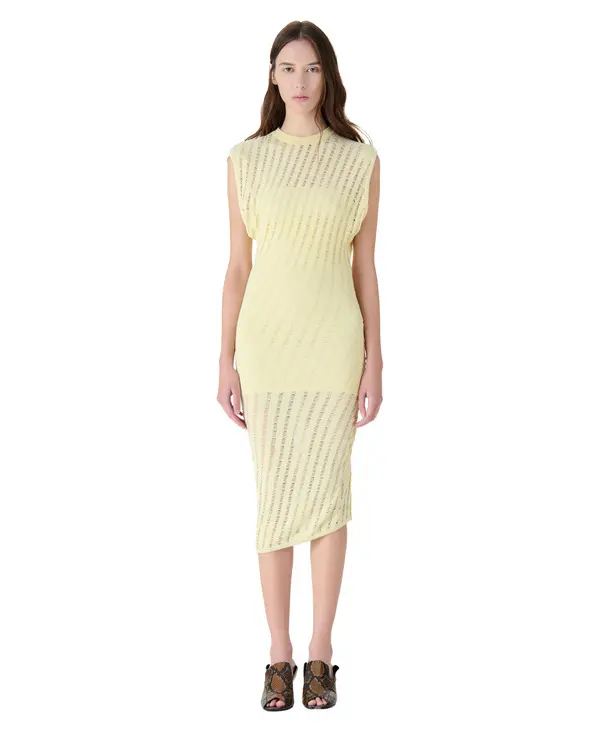 Openwork Knit Midi Dress  4 Image
