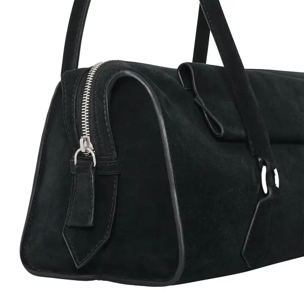 Suede Bowling Shoulder Bag 2 Image