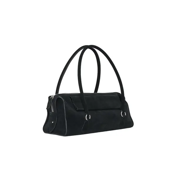 Suede Bowling Shoulder Bag 4 Image