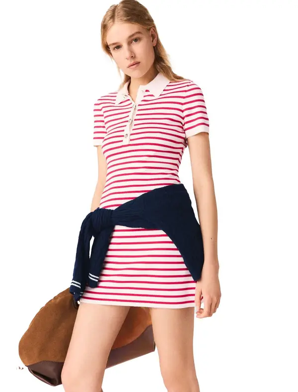 Striped Polo Dress 3 Image