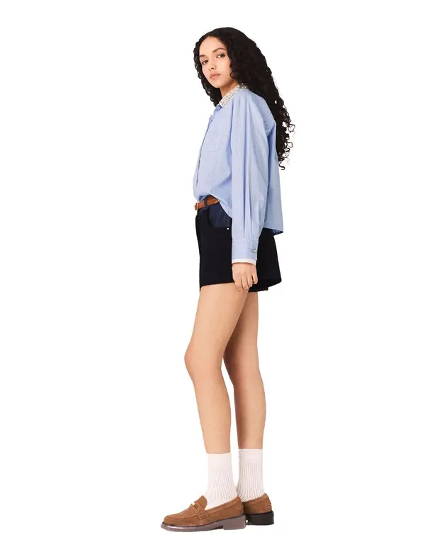 Shirt With Removable Jewel Collar 3 Image