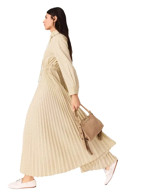 Eyelet Pleated Maxi Dress 4 Image