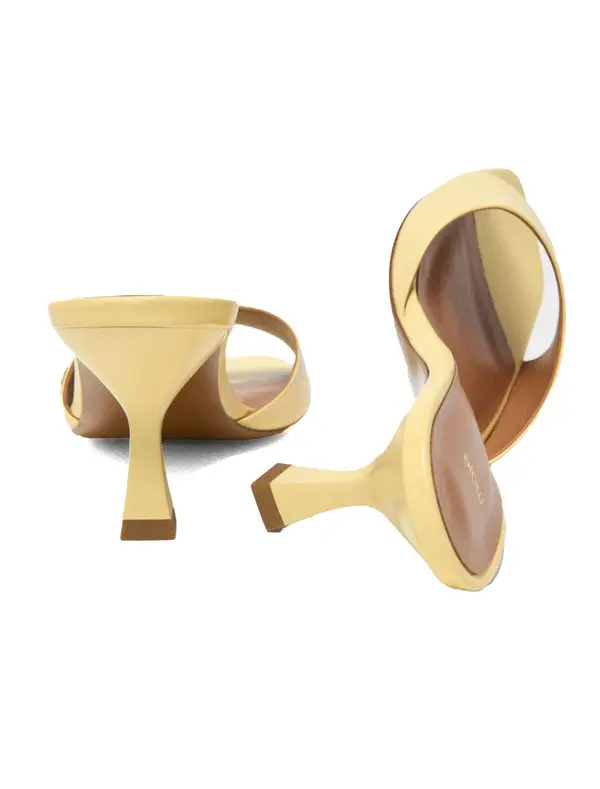 Leather Heeled Mules 2 Image