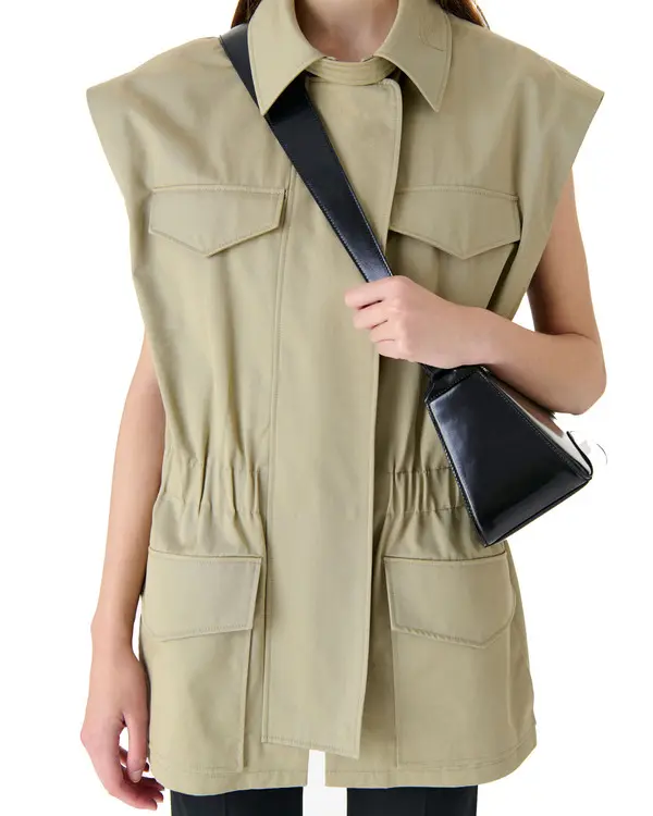 Sleeveless Jacket with Pockets 1 Image