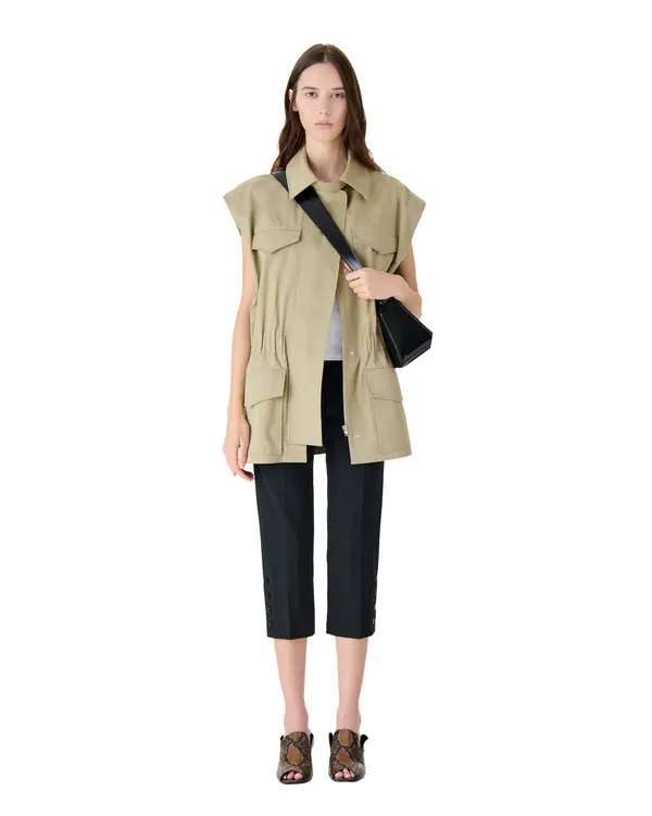 Sleeveless Jacket with Pockets 4 Image