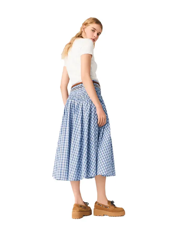 Rhinestone Cotton Maxi Skirt 2 Image