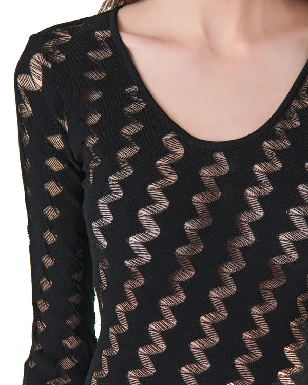 Openwork Knit Bodysuit 1 Image