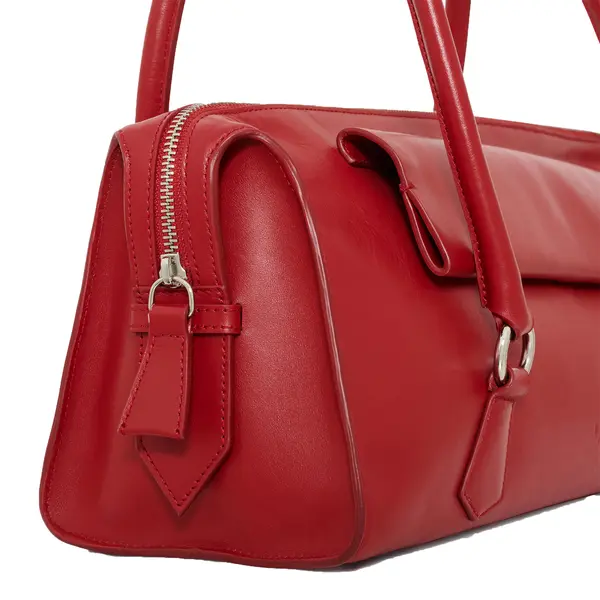 Leather Bowling Shoulder Bag 4 Image