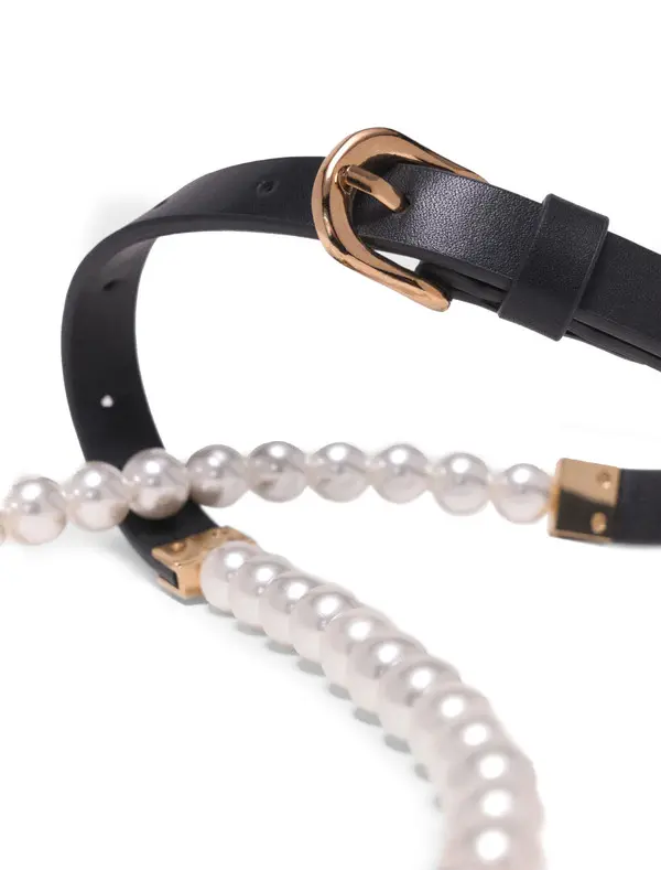 Mixed Bead And Leather Belt 2 Image