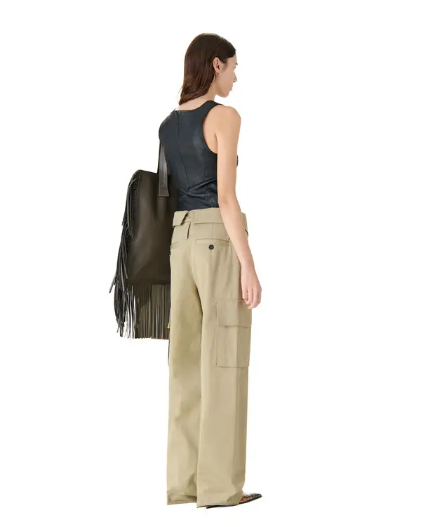 Straight-Leg Trousers With Flap Belt 1 Image