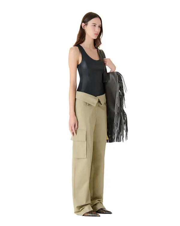 Straight-Leg Trousers With Flap Belt 3 Image