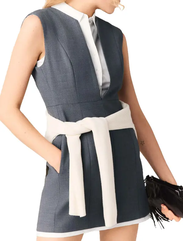 Layered-Effect Tailored Dress 1 Image