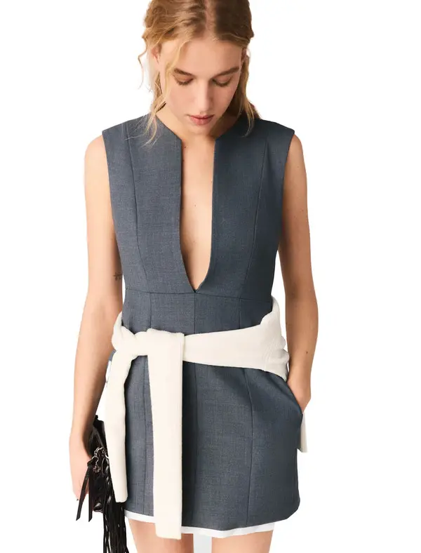 Layered-Effect Tailored Dress 4 Image