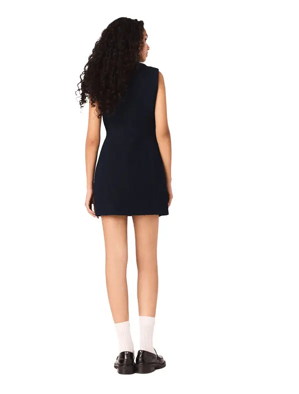 Tweed Dress With Denim Details 1 Image