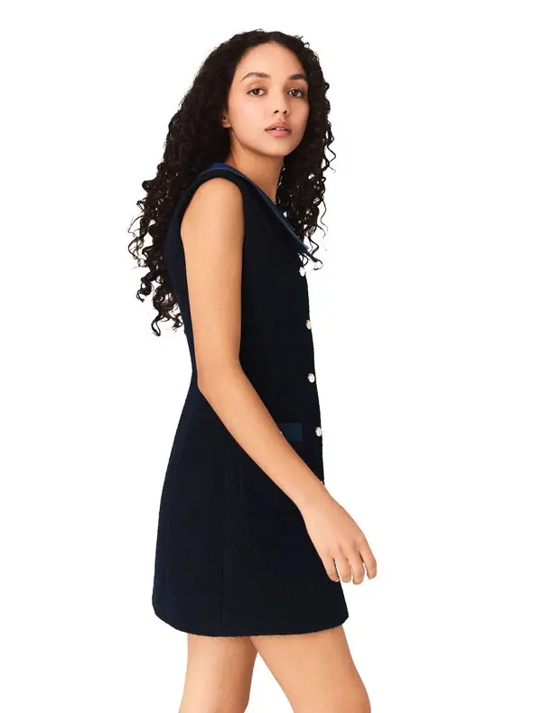 Tweed Dress With Denim Details 2 Image