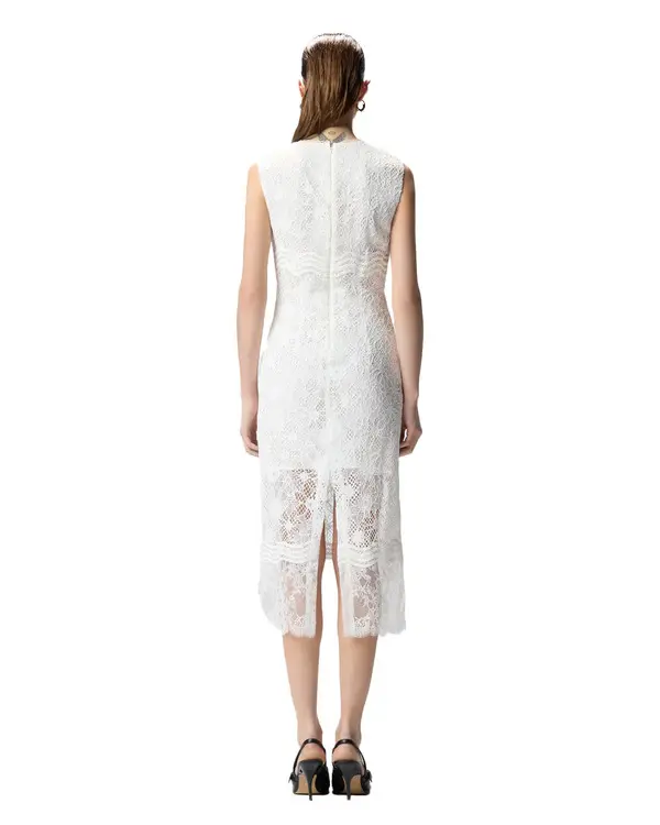 Sleeveless Lace Midi Dres 1 Image