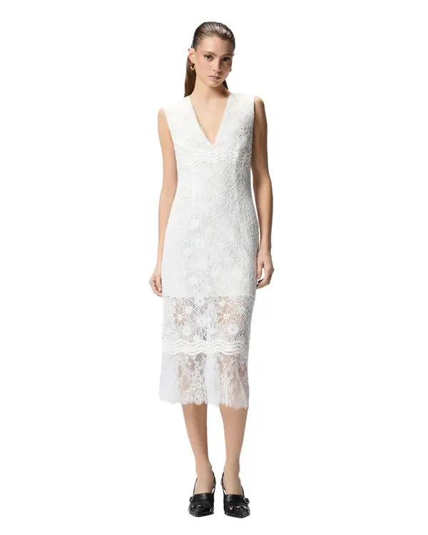 Sleeveless Lace Midi Dres 2 Image
