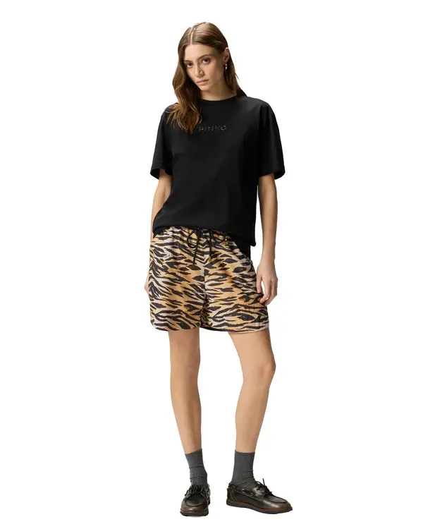 More Strass Less Stress Print Short Sleeve T-shirt 2 Image