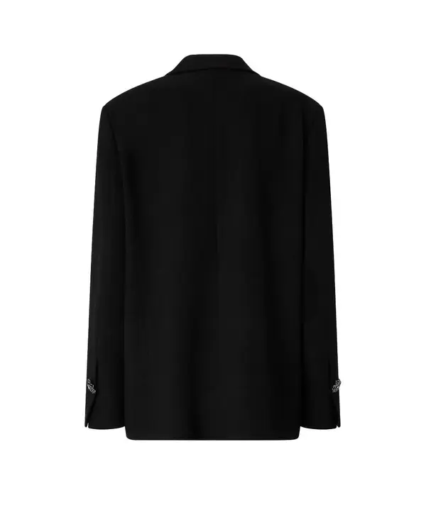 Slub Fabric Jacket with Satin Lapels 1 Image