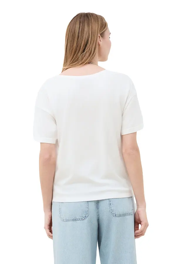 Round Neck Short Sleeve T-shirt with Print 3 Image