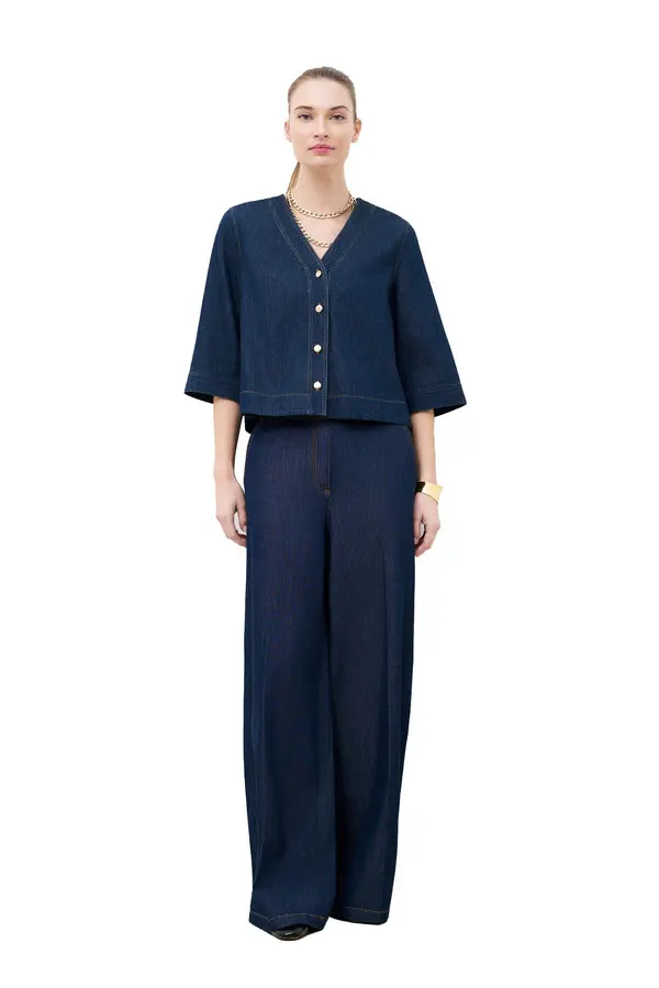 Double Stone Denim Shirt 2 Image