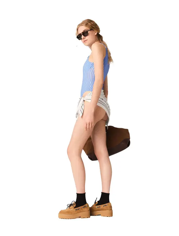 Striped Sleeveless Bodysuit 2 Image