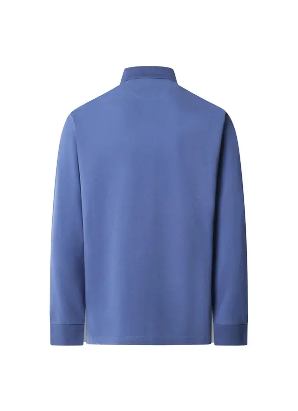 Slim Fit Long Sleeve Pique Polo 1 Image