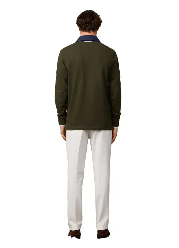 Classic Fit Long Sleeve Peaks Rugby Polo 4 Image