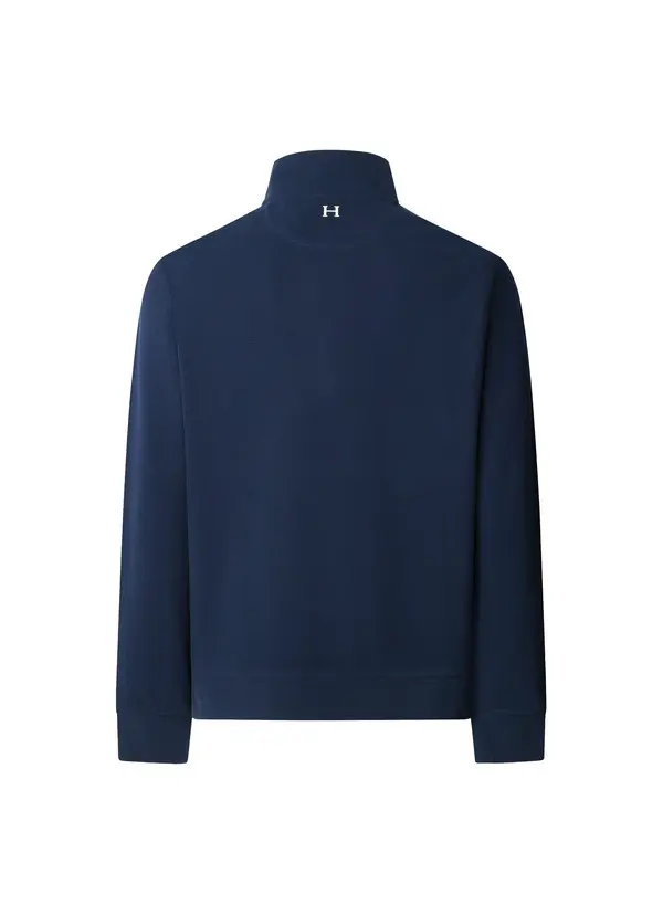 Classic Fit Pique Quarter-Zip Sweatshirt 1 Image
