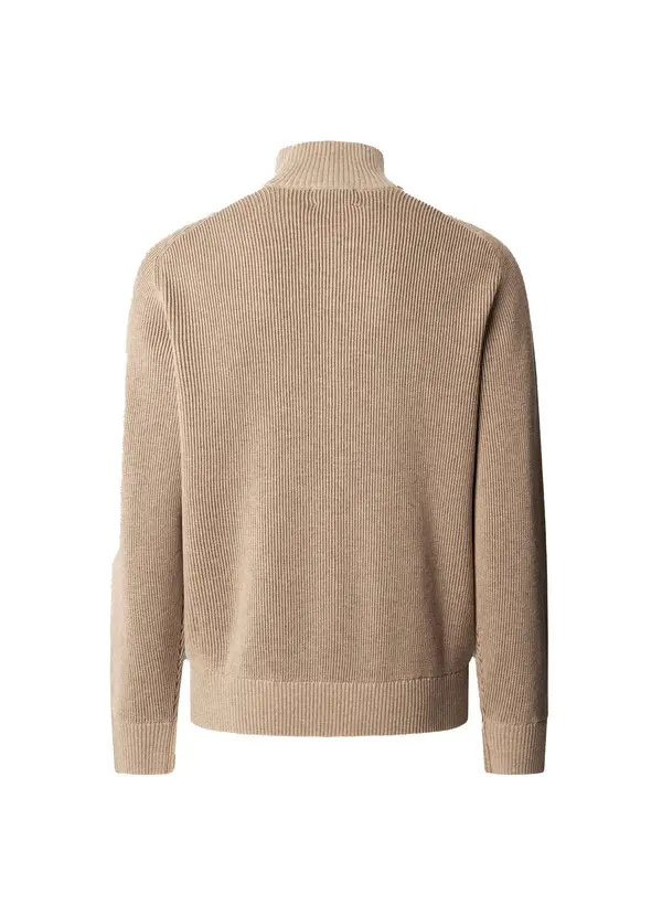 Wool-Cotton Bi-Colour Full-Zip Cardigan 1 Image