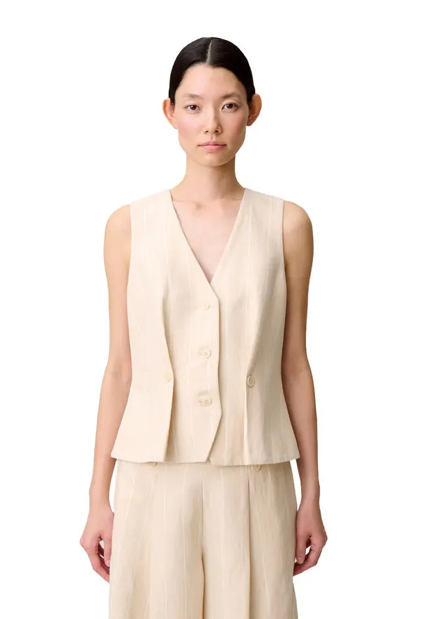 Sleeveless Tailored Waistcoat Top 1 Image