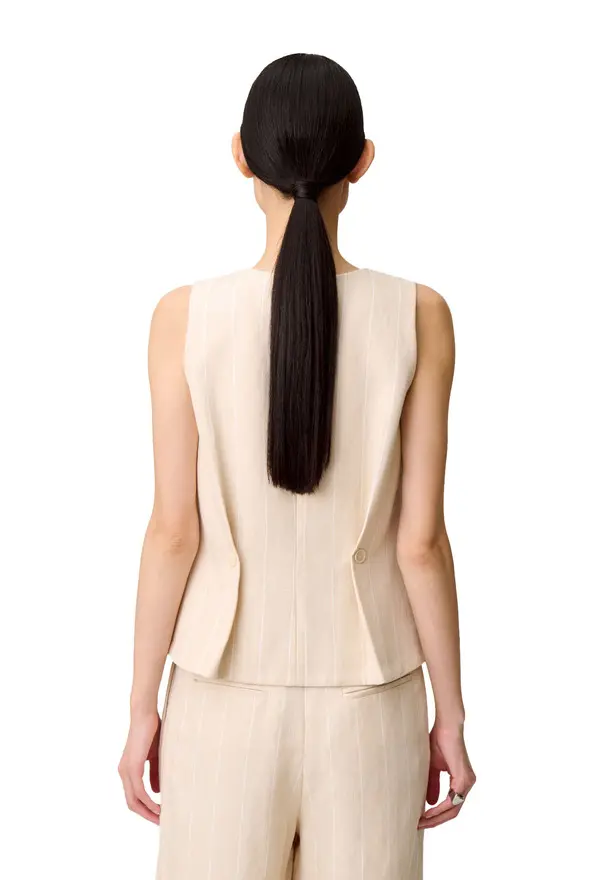 Sleeveless Tailored Waistcoat Top 3 Image