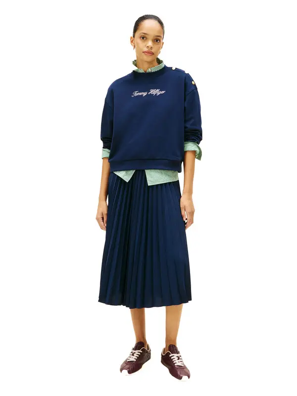 Gold Buttoned Script Sweatshirt 2 Image