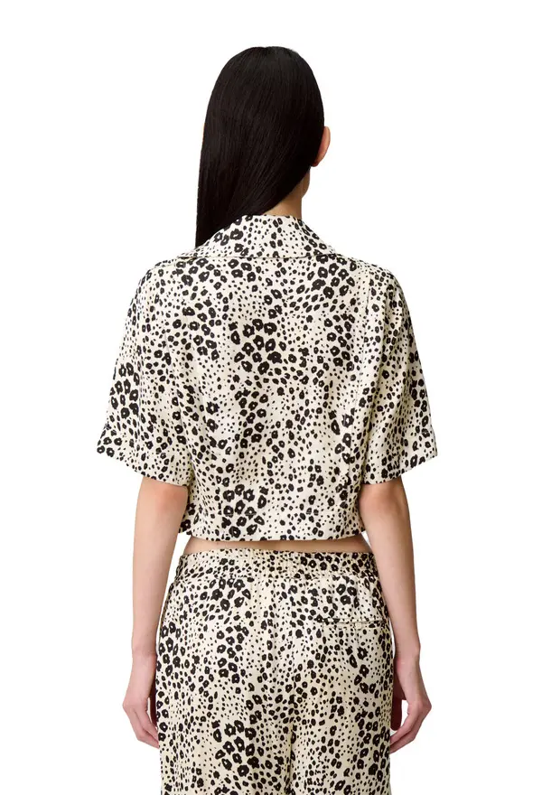 Animal Print Satin Shirt 3 Image