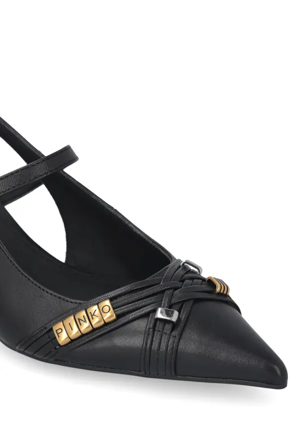 Pointed Toe Slingback Leather Pump 3 Image