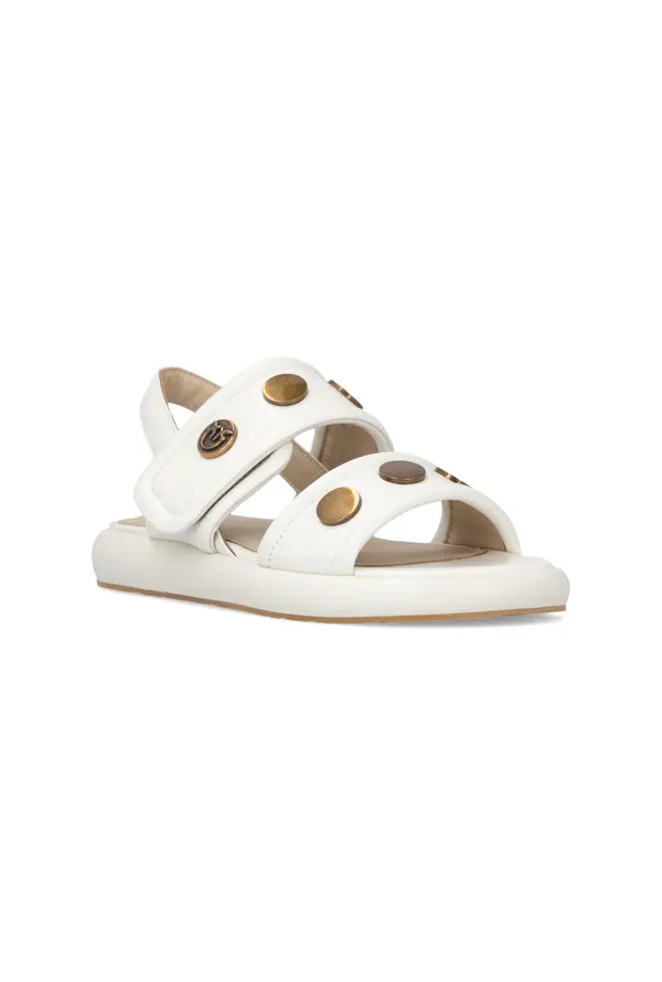 Padded Nappa Leather Sandals with Metallic Details 2 Image