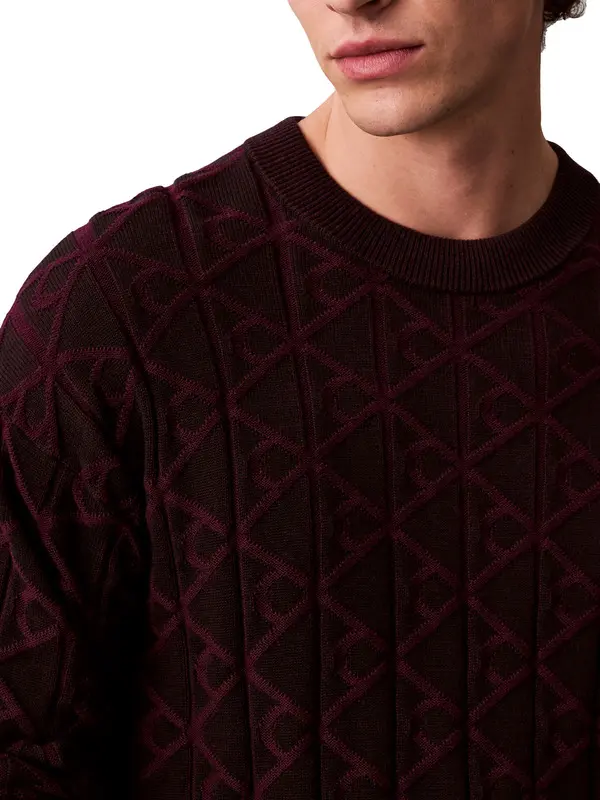 Allover Emblem Logo Relaxed Jumper 3 Image