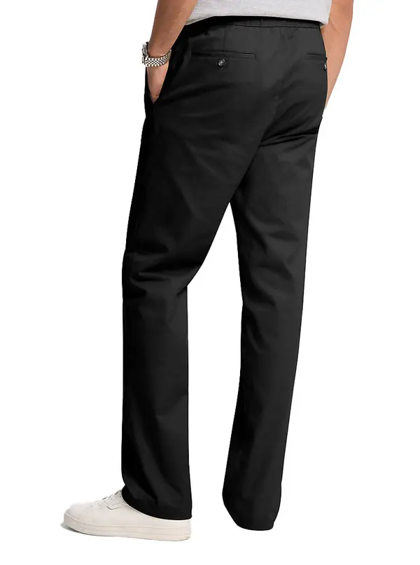 Stretch Cotton Drawstring Trousers 1 Image