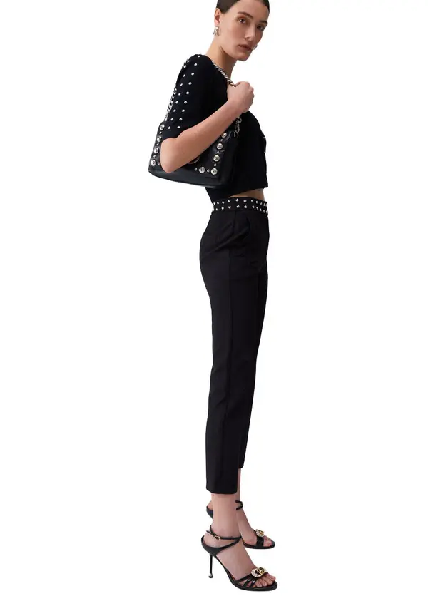 Slim Fit Studded Trousers 2 Image