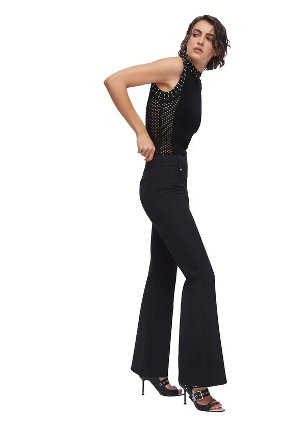 Mid Rise Flared Trousers 2 Image