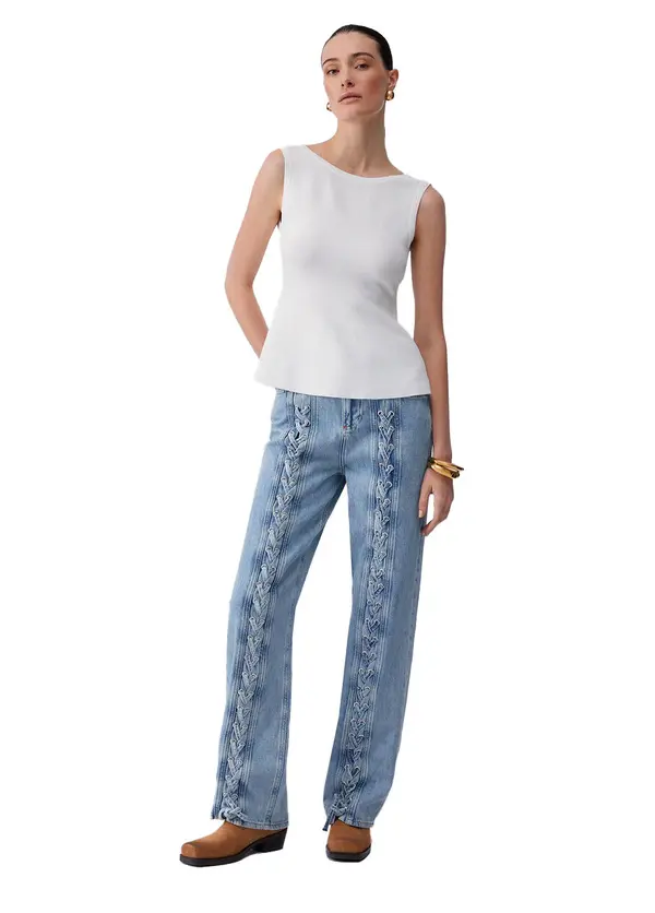 Flared Jeans with Braiding 3 Image