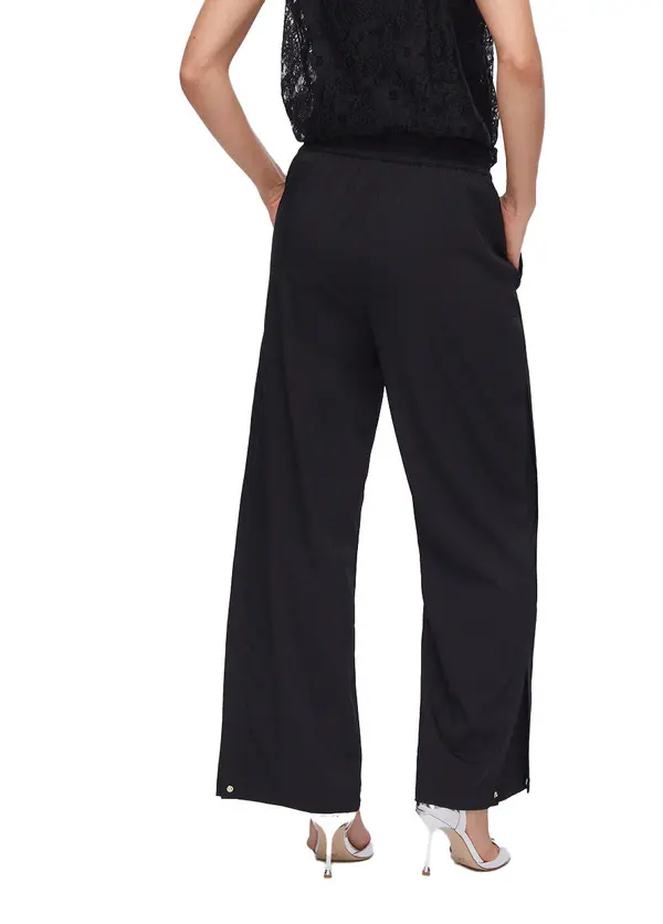 Wide Leg Trousers With Slit Details 2 Image