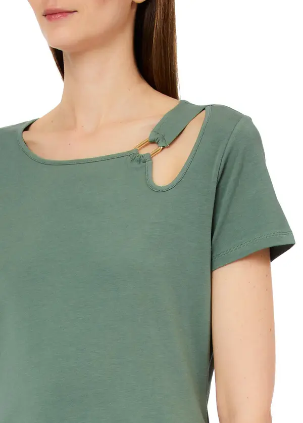 Cut Out Short-Sleeved Top 1 Image