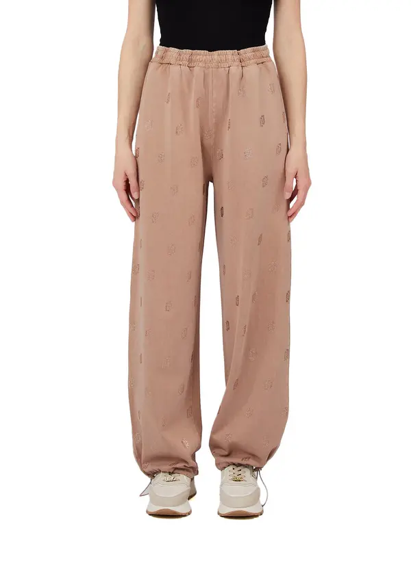 Faded Jersey Trousers With Rhinestones 2 Image