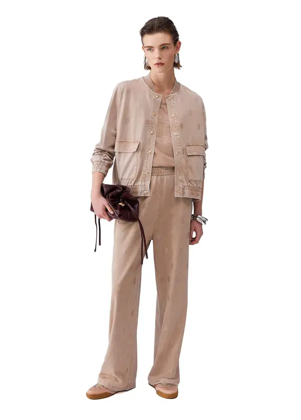 Faded Jersey Trousers With Rhinestones 3 Image