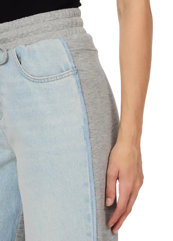 Mixed-Media High-Waist Jeans 2 Image