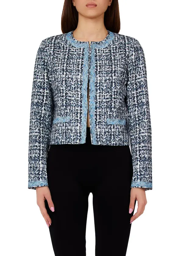 Bouclé Jacket with Braided Details 1 Image